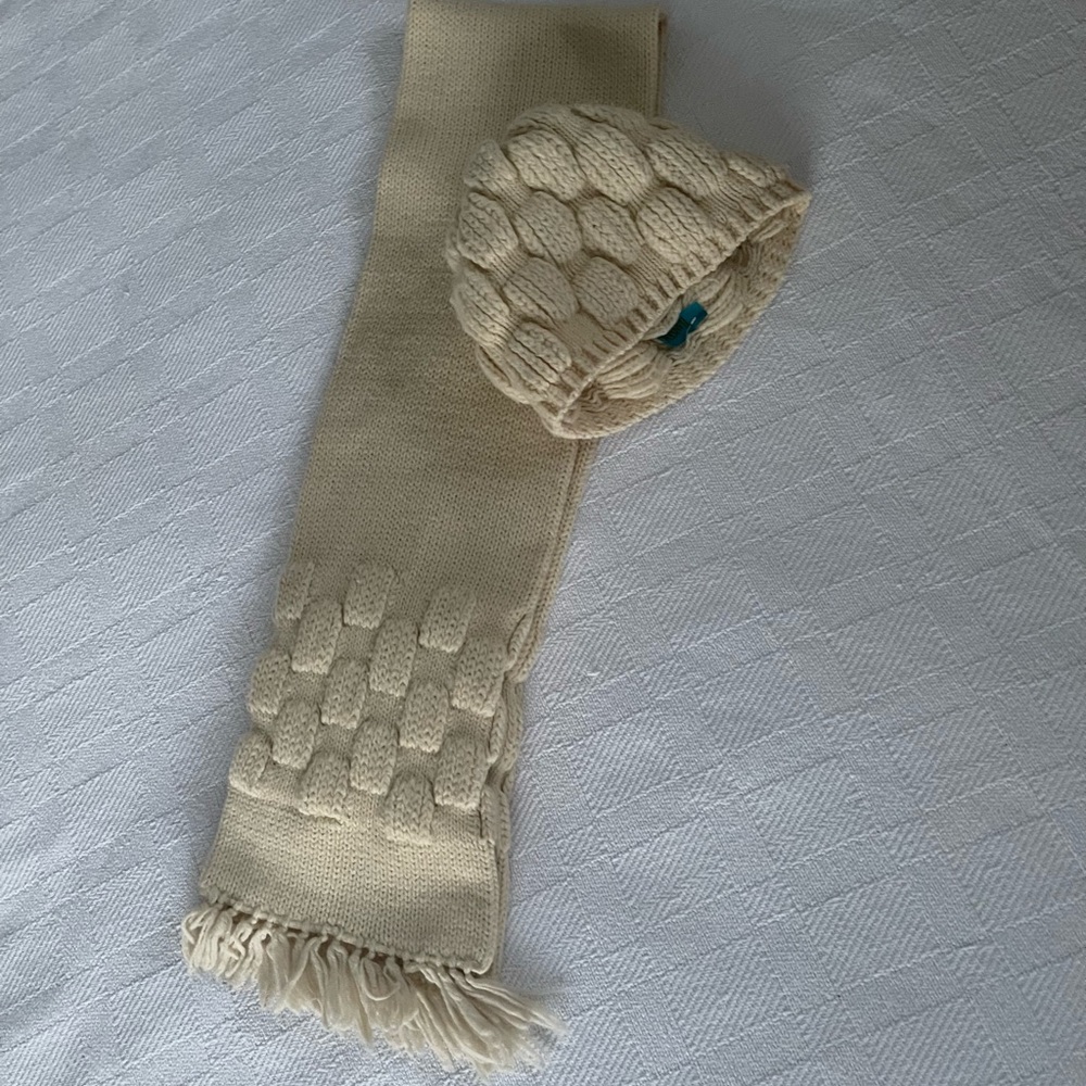 Cable Knit Scarf and Hat Set